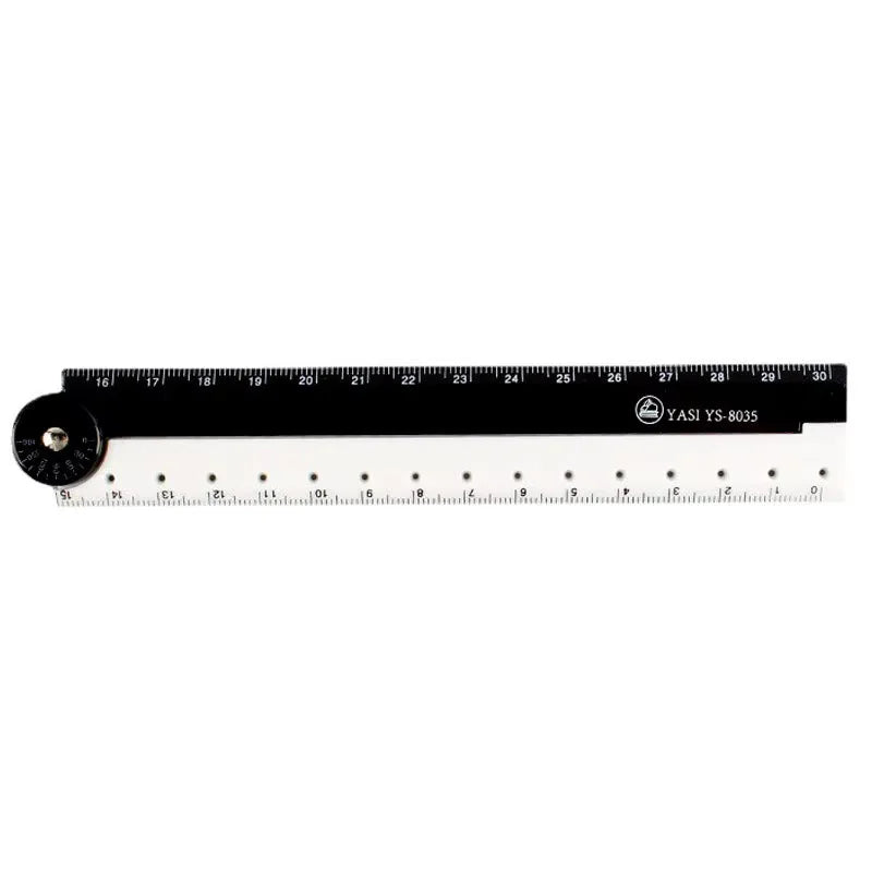 Bview Art Folding Ruler Black White Simple Graphic Student Learning