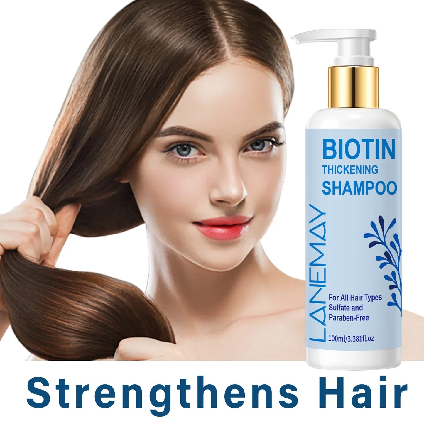Biotin Shampoo 100ml – Volumizing, Deep Cleanse, Preservative-Free