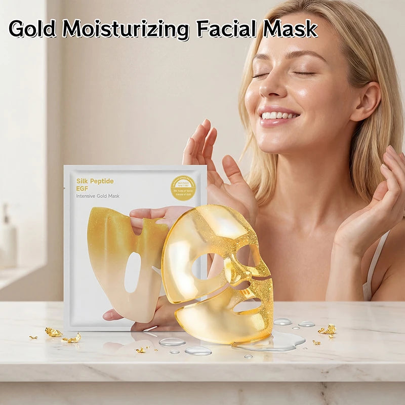 Gold Silk Peptide Collagen Overnight Mask – K-Beauty 4pcs