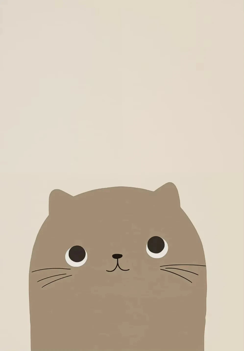 Minimalist Cute Cat Art Poster Modern Cartoon Animal Canvas Painting Printing Home Bedroom Living Room Kids Room Decoration Peaceful Pleasures Health and Wellness