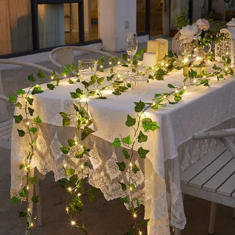 Solar Fairy String Lights Artificial Ivy Garland – IP65 10m