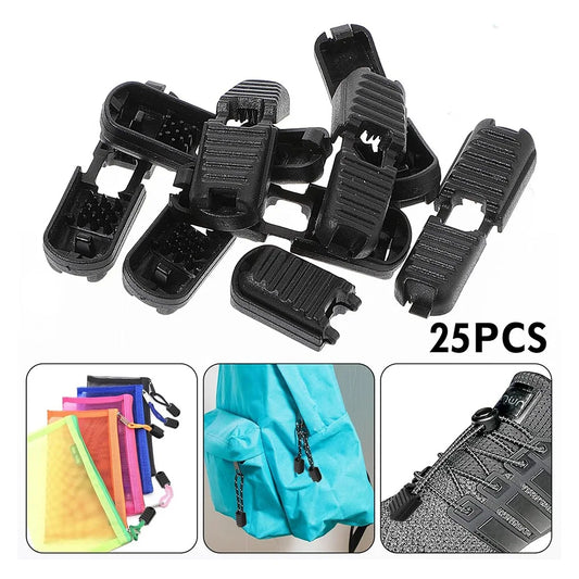 A36T-25 Pack Zipper Puller Wire Ends, DIY Replacement Zipper Fasteners For Backpacks Quick Tiefree Shoelaces Peaceful Pleasures Health and Wellness Black