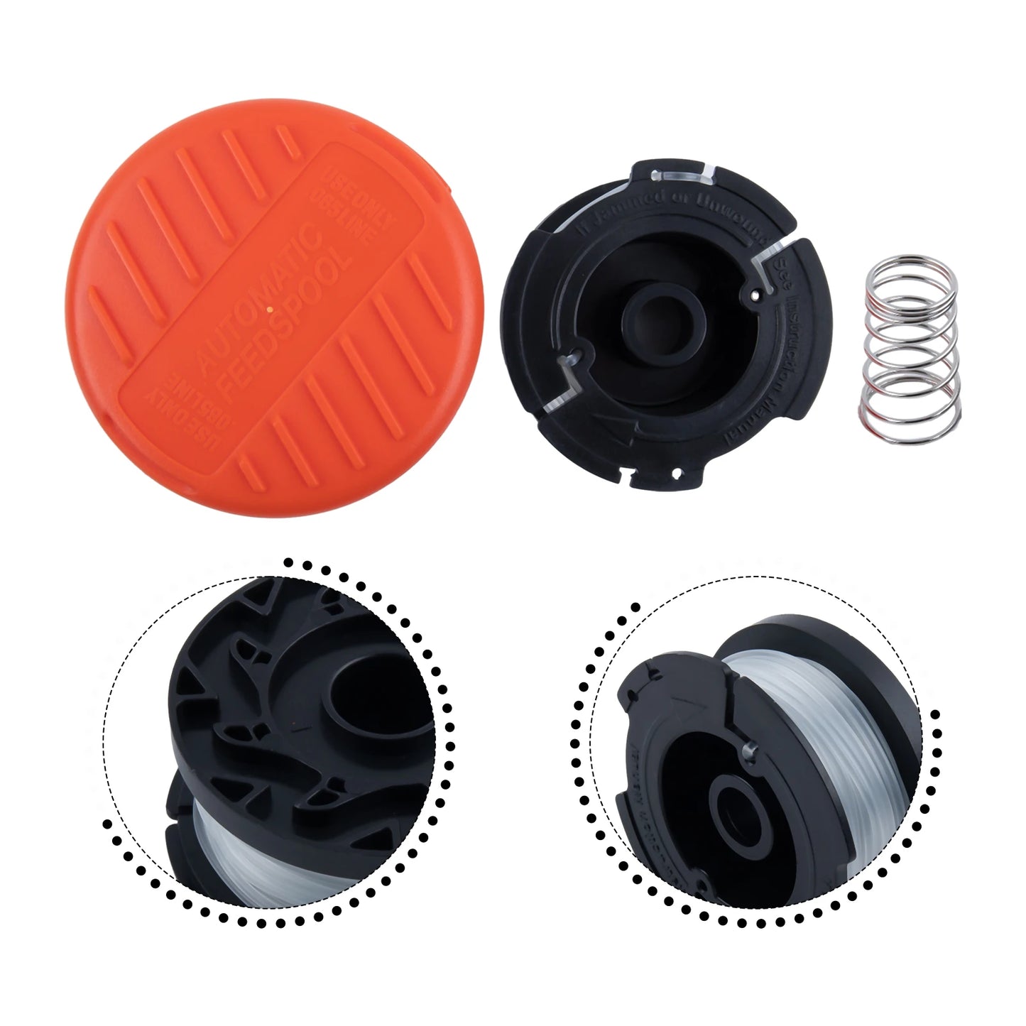 Factory Wound AF100 Replacement Spool Line Cap RC100P Black&decker