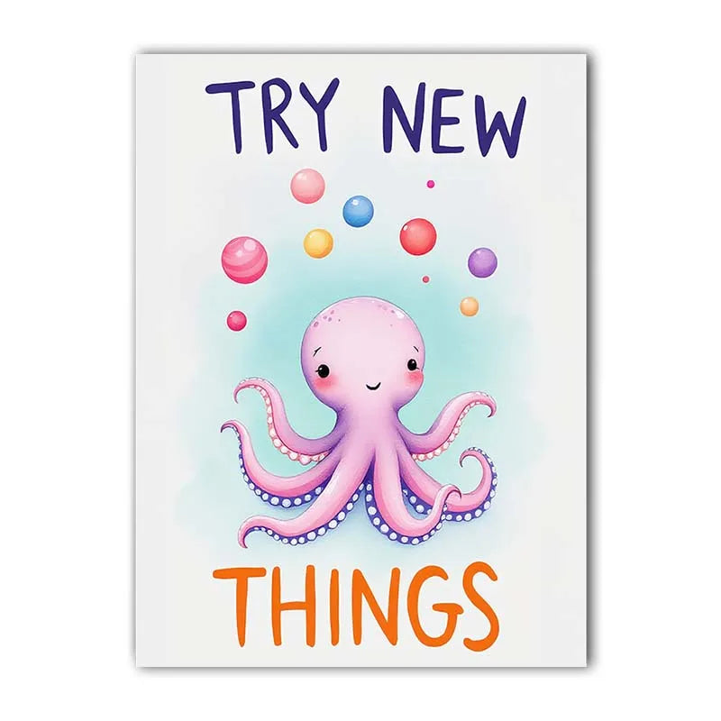 Nordic Animal Nursery Canvas Wall Art – Kids Room Decor Nursery Canvas Print Peaceful Pleasures Health and Wellness 02 20x25cm No Frame China Mainland