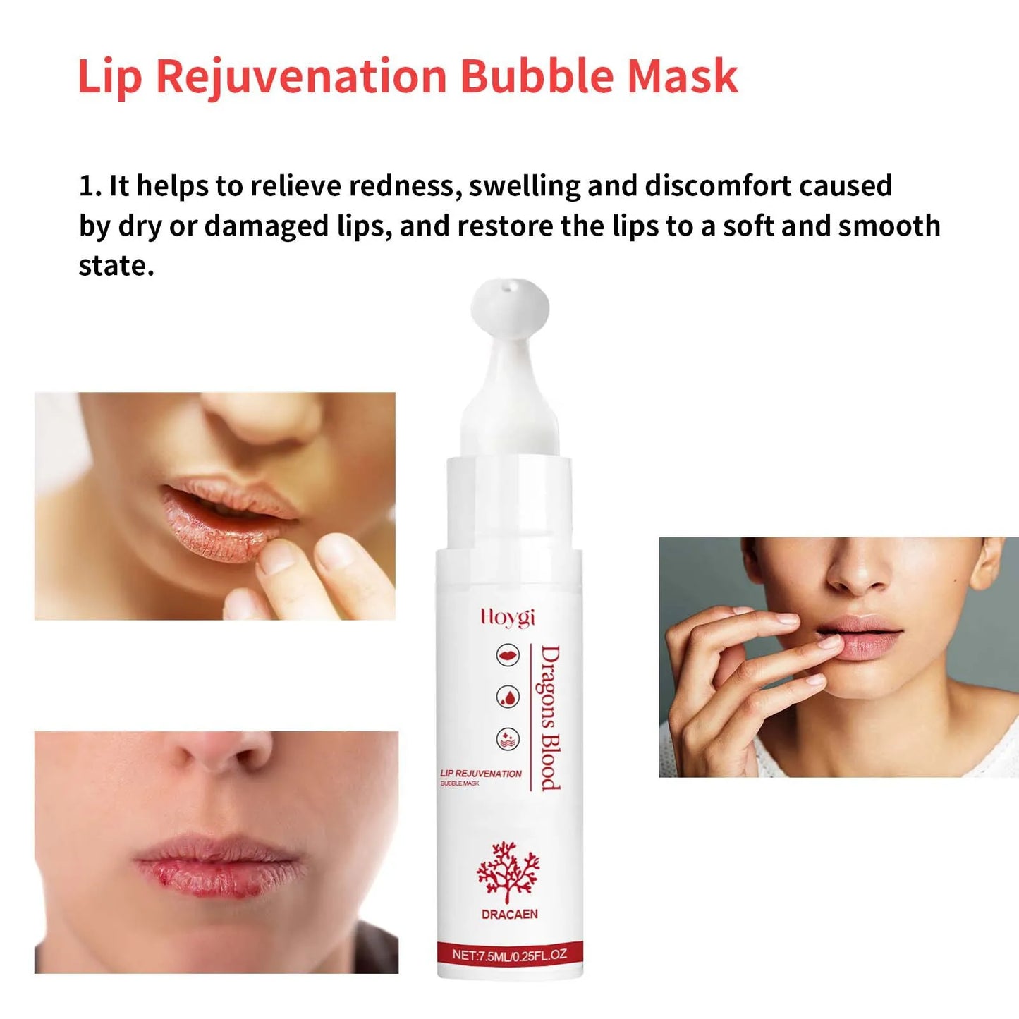 Bubble Lip Mask Exfoliating Remove Dead Skin Fade Lip Line Anti Cracked Moisturizing Lightening Pigment Bleaching Dark Lip Cream Peaceful Pleasures Health and Wellness