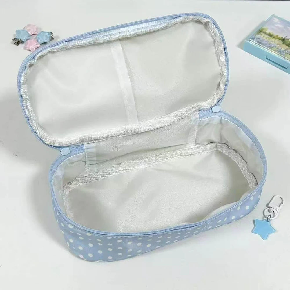 Wave Point Element Pen Bag Ins Large Capacity Girl Makeup Brush