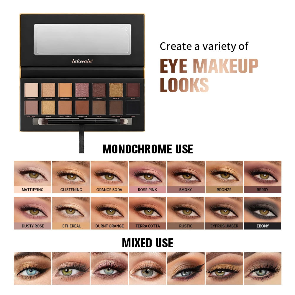 Soft Glow Eyeshadow Palette 14 Color Tones Natural Gentle Long lasting Eye Makeup Effect High Color Rendering Eyeshadow Palette Peaceful Pleasures Health and Wellness