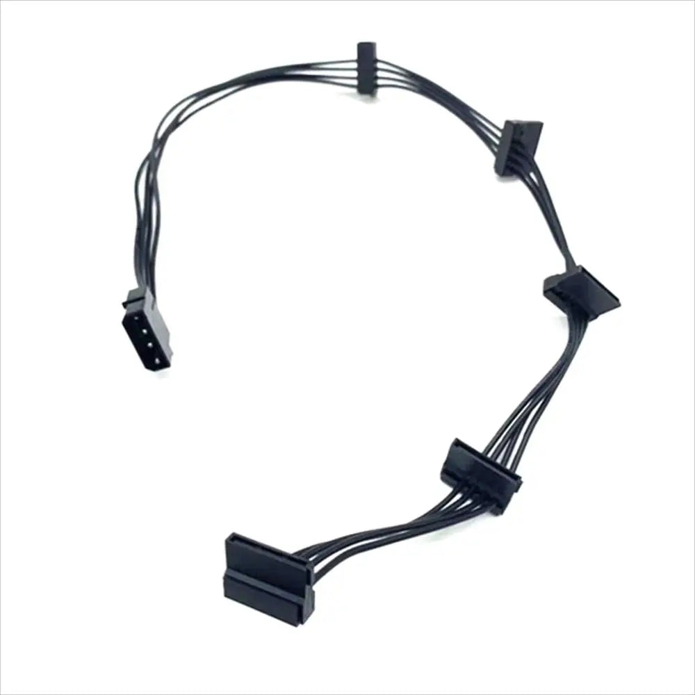 SATA/4PIN SATA Power Cable 1 Male To 5 Female IDE Male Hard Drive Splitter Cable 18AWG Power Supply SATA Extension Cable Peaceful Pleasures Health and Wellness 4PIN