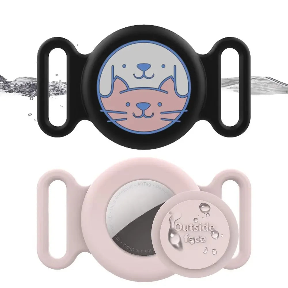 Silicone AirTag Pet Collar Case – Waterproof GPS Tracker Cover