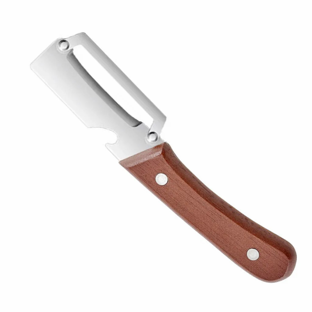 3-in-1 Stainless Steel Vegetable Peeler with Wood Handle