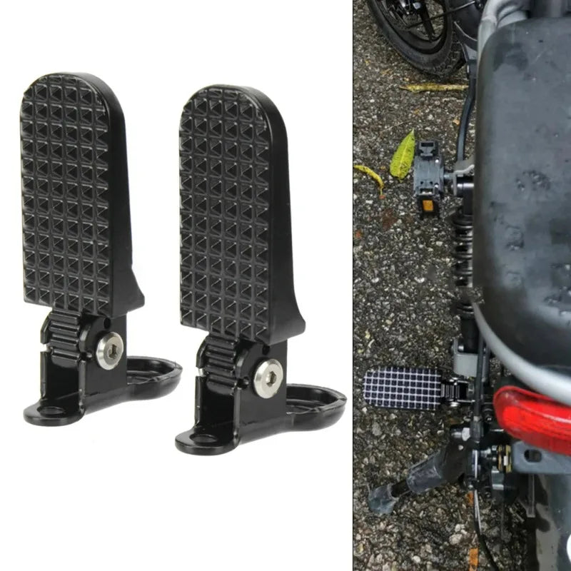 1Pair Aluminum Alloy Non-Slip Rear Footrests Bike Foot Pegs Pedal for Bicycle Motorcycle Cycling Accessories Peaceful Pleasures Health and Wellness