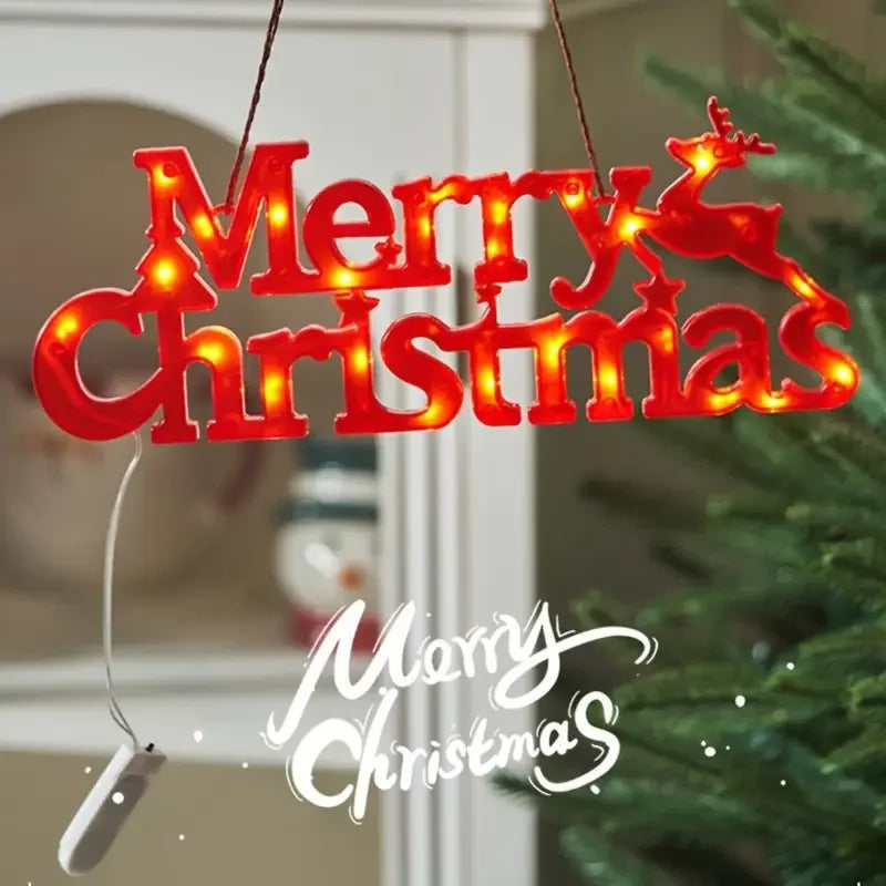 LED 3D Merry Christmas Marquee Light Sign | Holiday Tabletop Decor