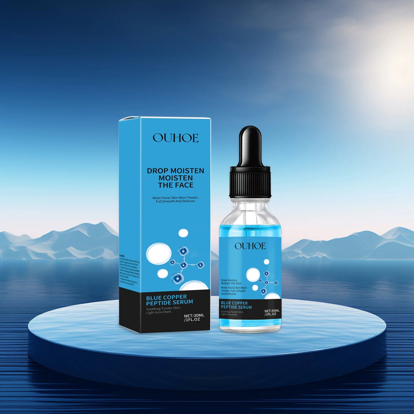Copper Peptide Face Serum – Anti-Aging & Pore Tightening 30ml Anti-Aging Face Serum Peaceful Pleasures Health and Wellness 30ml boxed