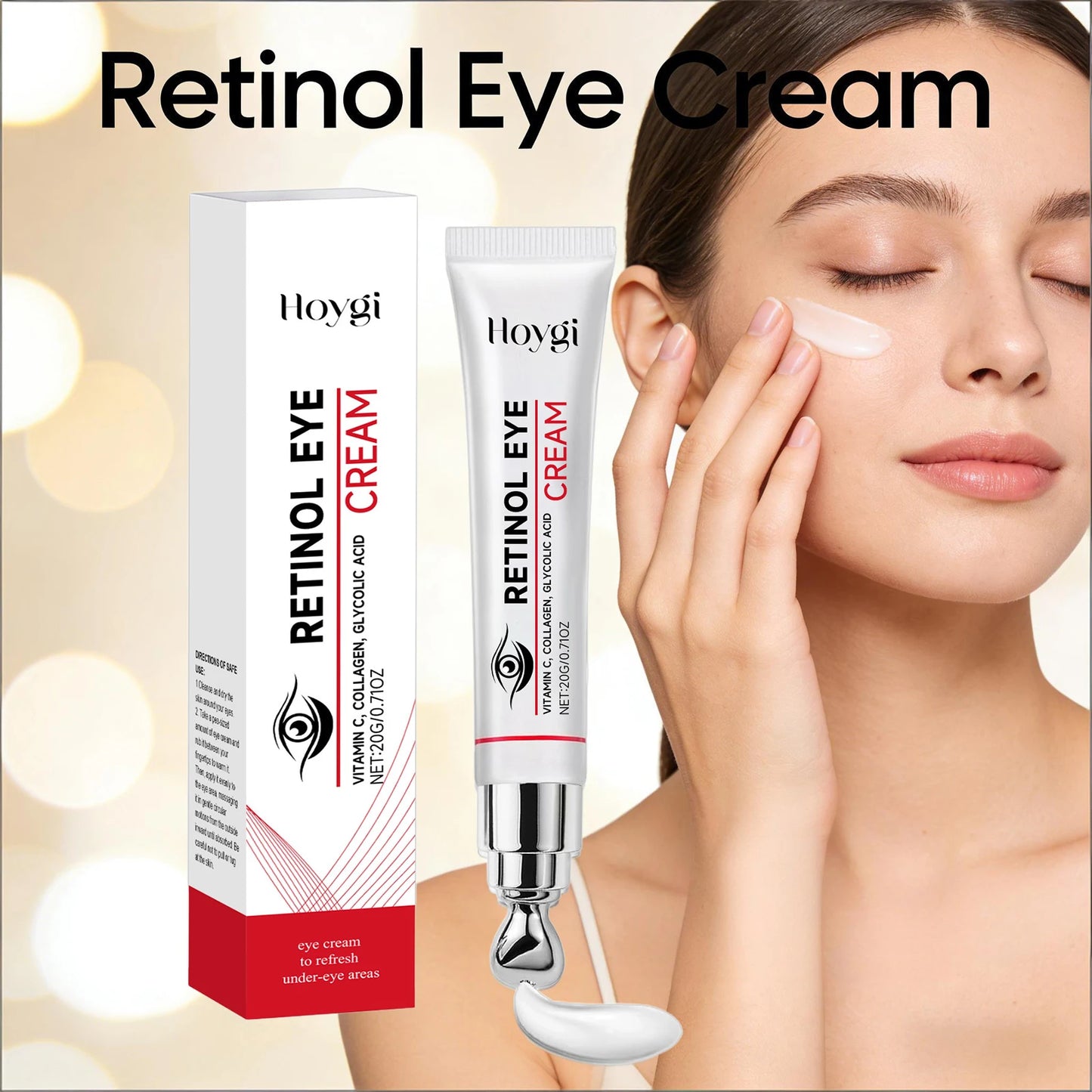 Retinol Eye Cream Tightening Eye Skin Anti Dark Circles Eyes Bags Remover Anti Puffiness Moisturizing Nourish Lifting Eye Cream Peaceful Pleasures Health and Wellness