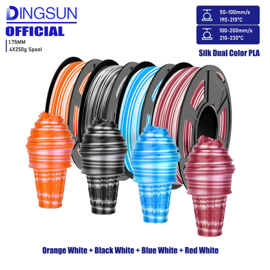 Rainbow PLA Filament 1.75mm Shiny Multicolor Christmas | 3D Maliang