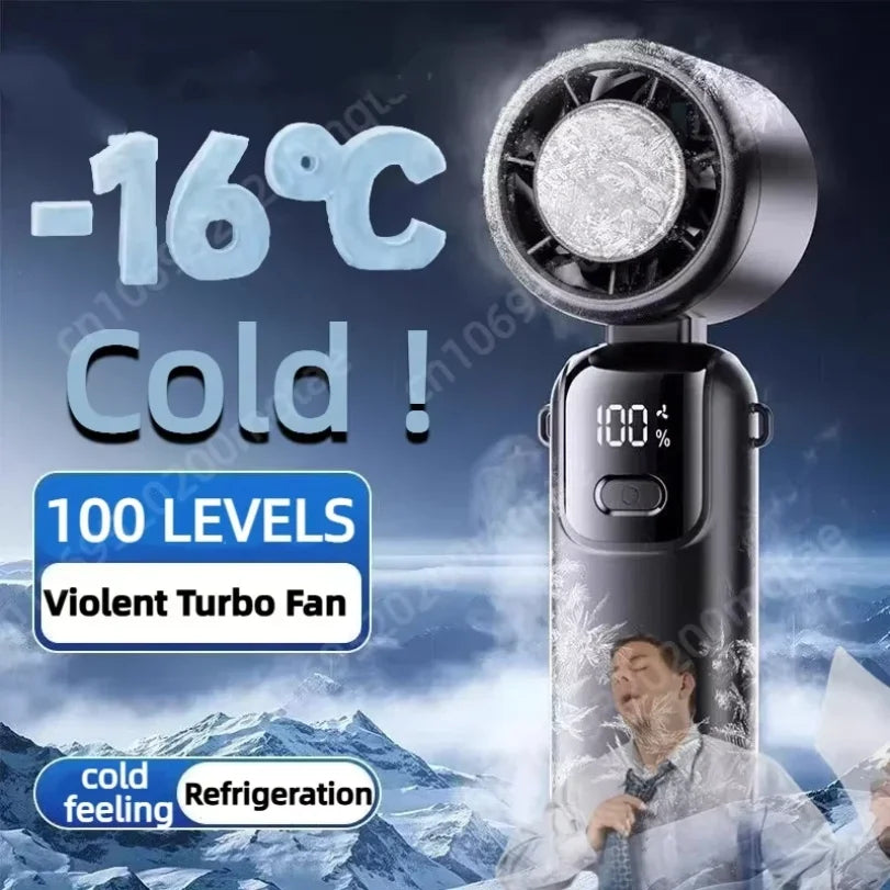 Portable Neck Fan 100-Speed Handheld Quiet Cooling Fan