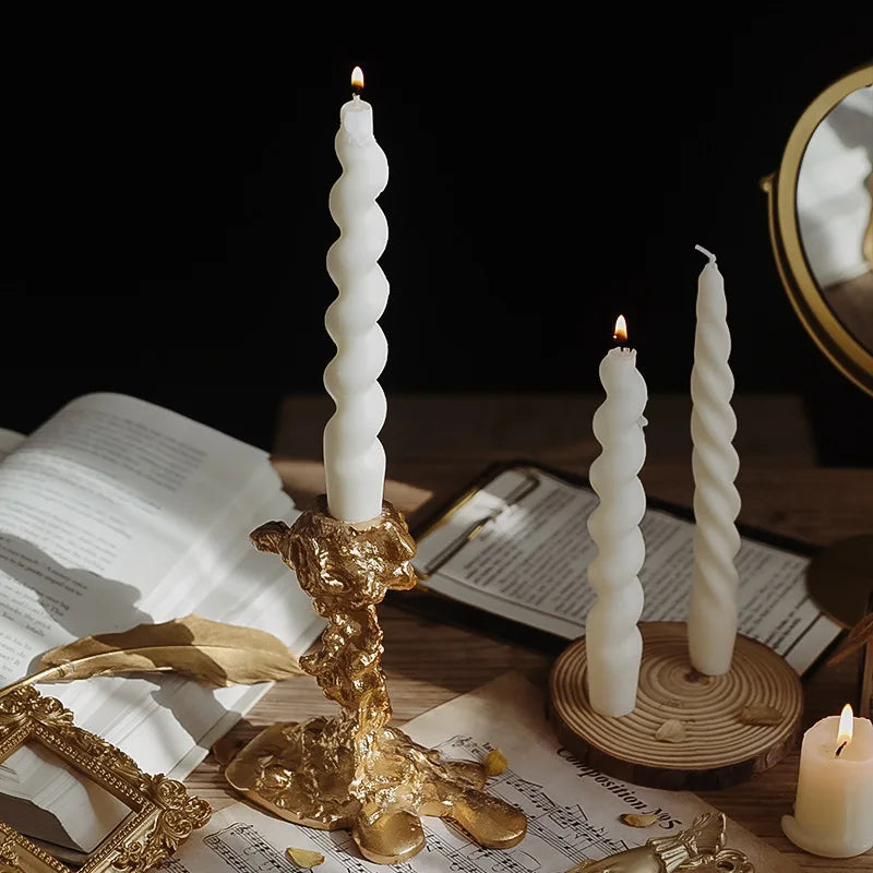 European Retro Candle Holder Ornament Candlelight Dinner Decoration Photo Prop Peaceful Pleasures Health and Wellness