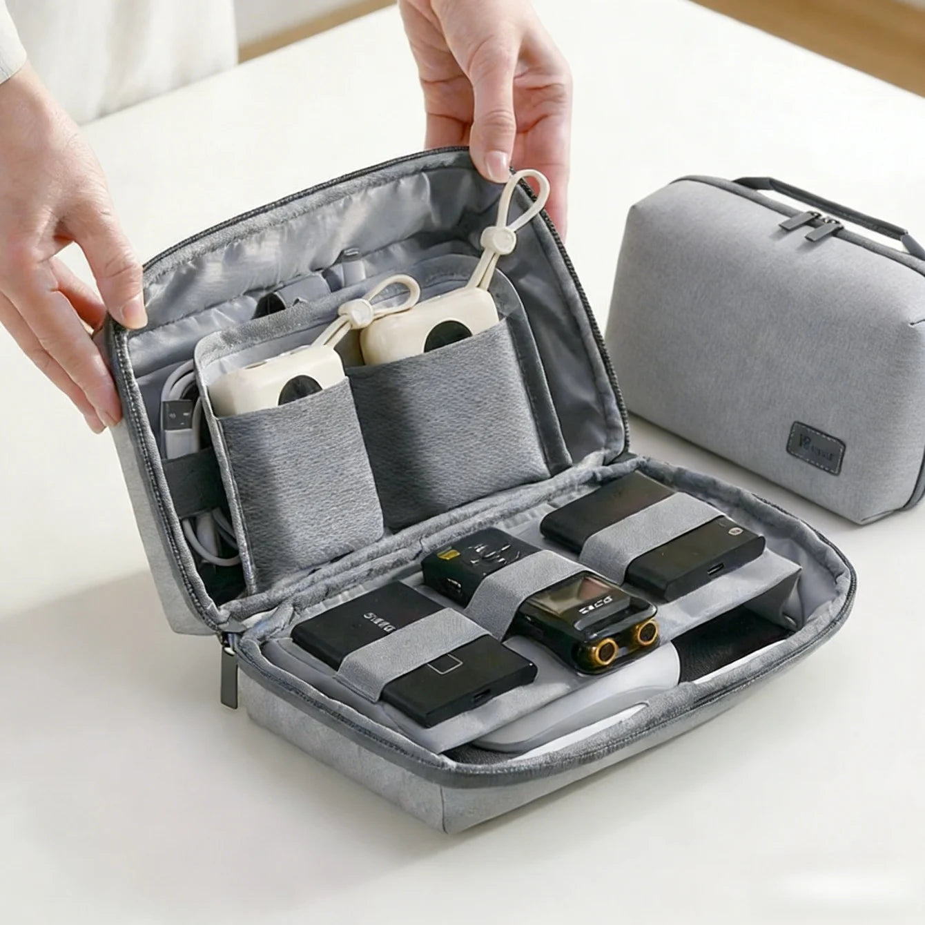 Water Resistant Electronics Organizer Travel Bag | Cable Pouch