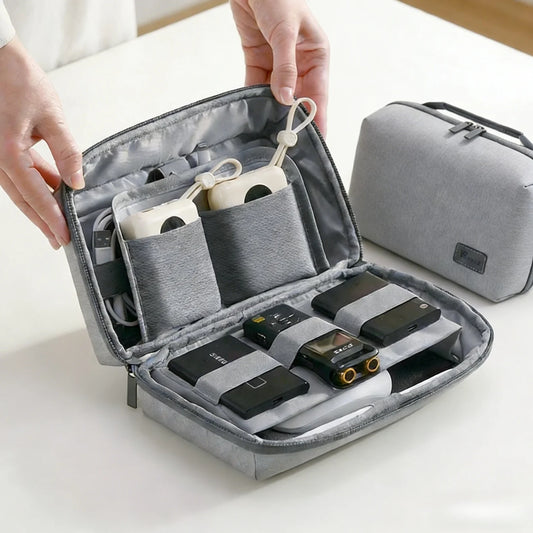 Water Resistant Electronics Organizer Travel Bag | Cable Pouch Travel Organizer Bag Peaceful Pleasures Health and Wellness
