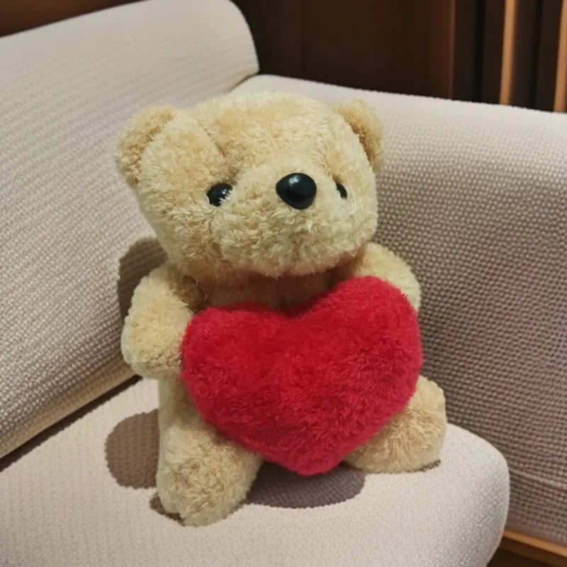 Bear Holding Rose Plush Toy – Romantic Stuffed Animal Gift