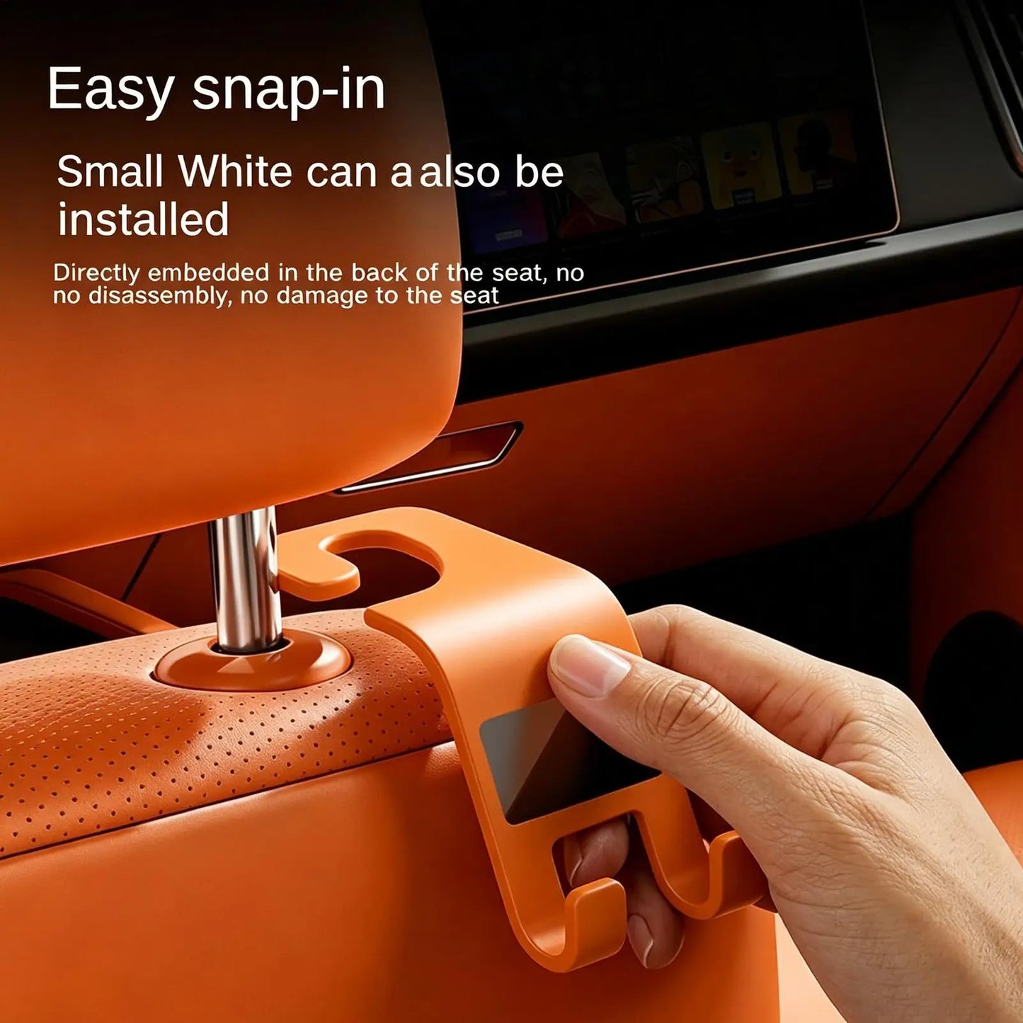 Universal Car Headrest Hook – Seat Back Bag Hanger Organizer
