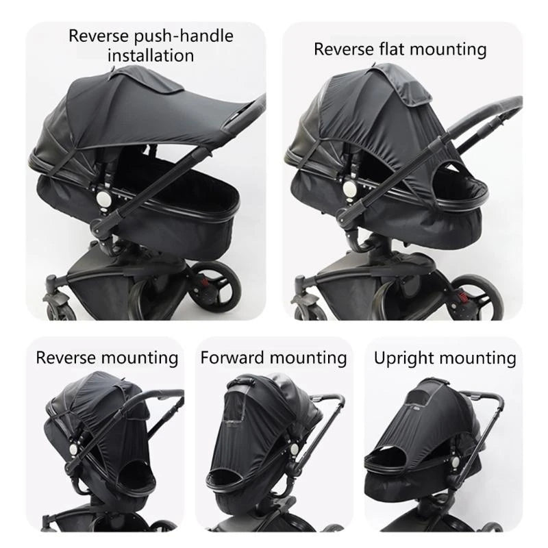 Baby Stroller Sun Shade Cover UPF 50+ | Adjustable Canopy