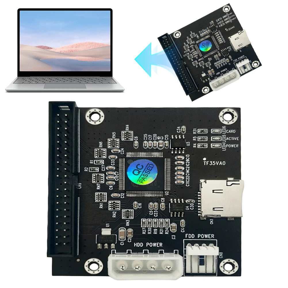 Memory Card SD To 3.5 IDE Adapter Micro SD TF Card To IDE 40Pin 3.5inch Male Adapter for Laptop Peaceful Pleasures Health and Wellness