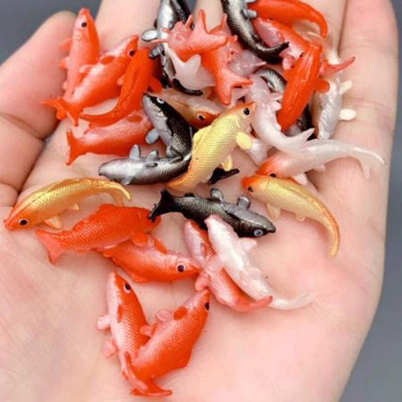 5pcs Dollhouse Miniature Model Fish Carp Simulation Animals For Kids Toys DIY Decorative Goldfish Figurines Home Decor Ornament Peaceful Pleasures Health and Wellness