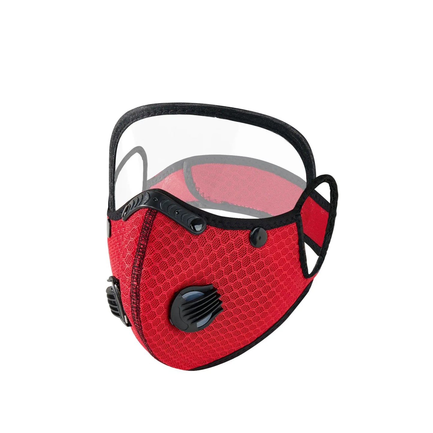 New Cycling Face Mask with Filter Goggles Dust Mask Sport Washable Reusable Facemask for men Bandana Actived Carbon Filters Peaceful Pleasures Health and Wellness Red