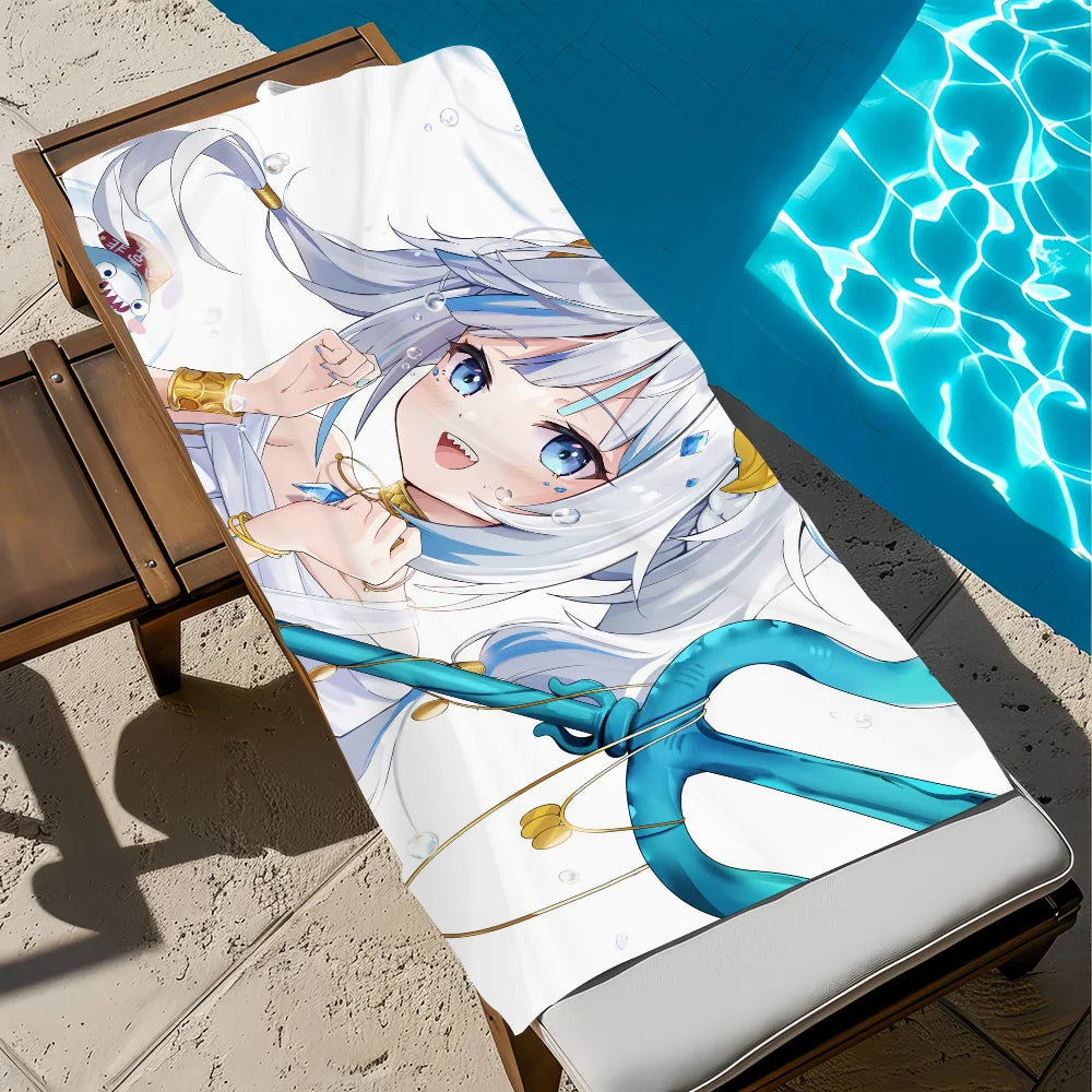 Gawr Gura Hololive Anime Beach Towel – Quick Dry & Soft