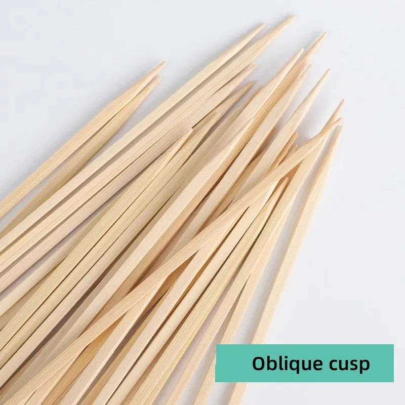 100/200PC Disposable Bamboo Skewer Sticks – BBQ, Fruit & Party