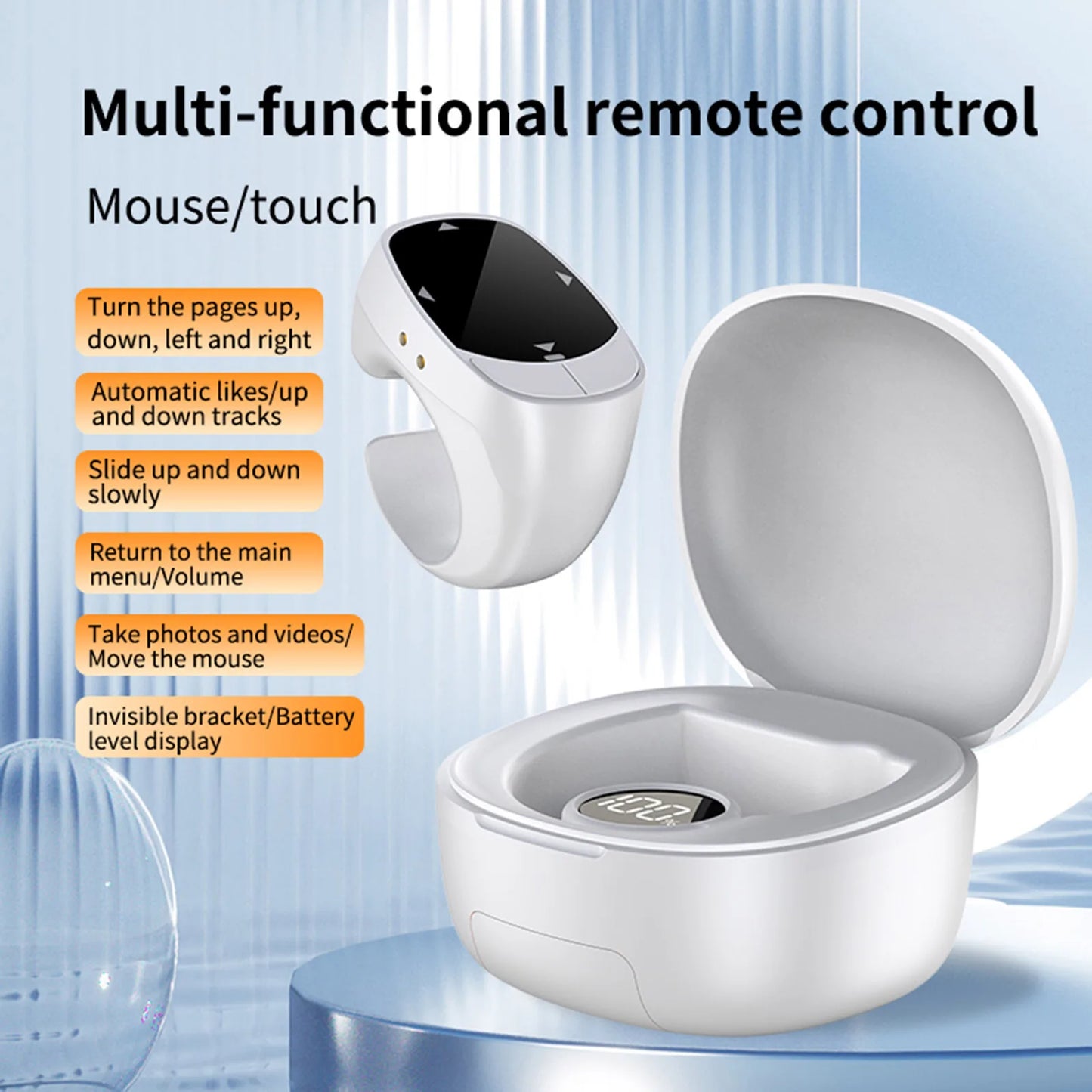Bluetooth Ring Remote – Page Turner & Camera Shutter Control