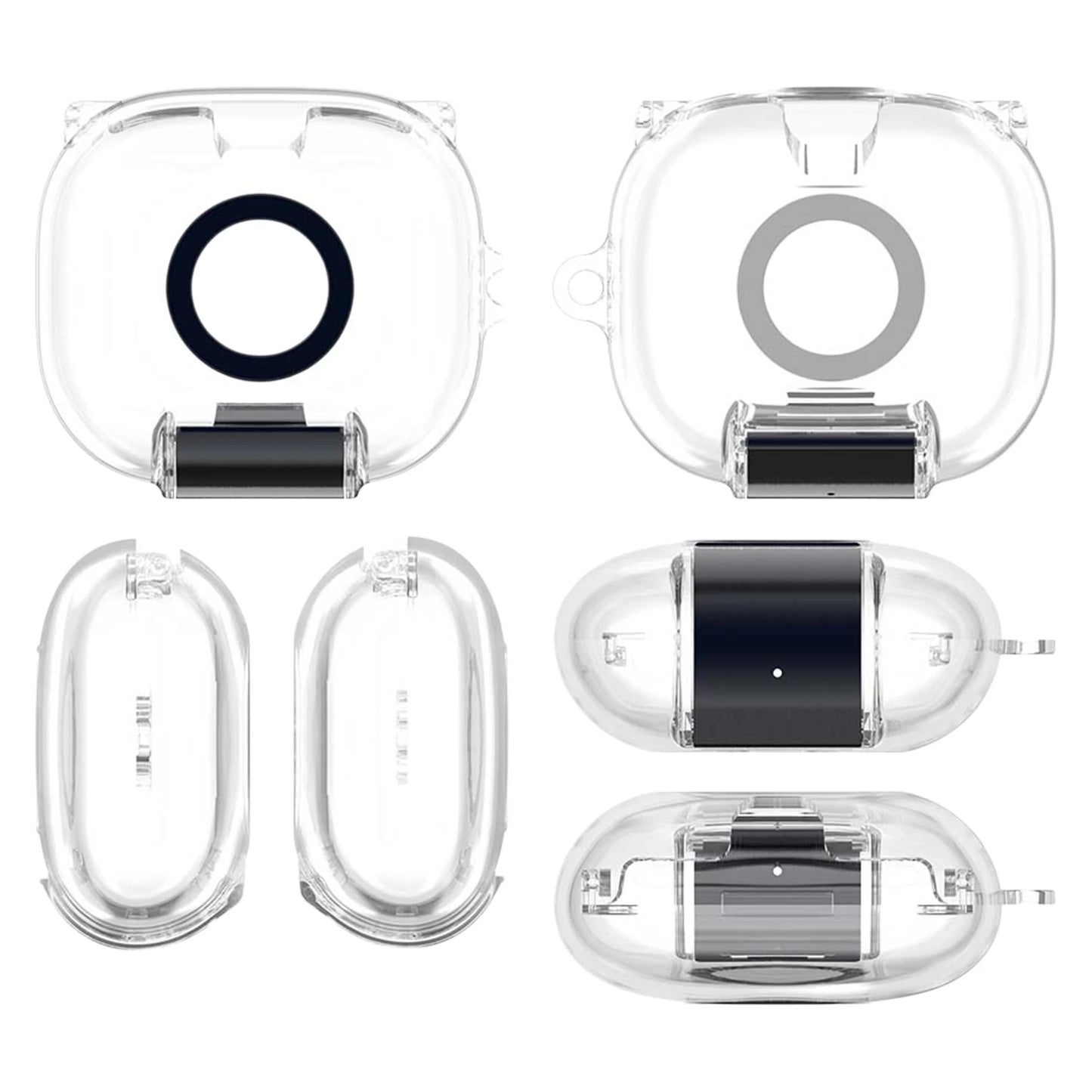 for Powerbeats Accessories TPU Earphone Case with Safety Lock and Carabiner Clear Cover Case Anti Drop Earbuds Accessories Peaceful Pleasures Health and Wellness Transparent