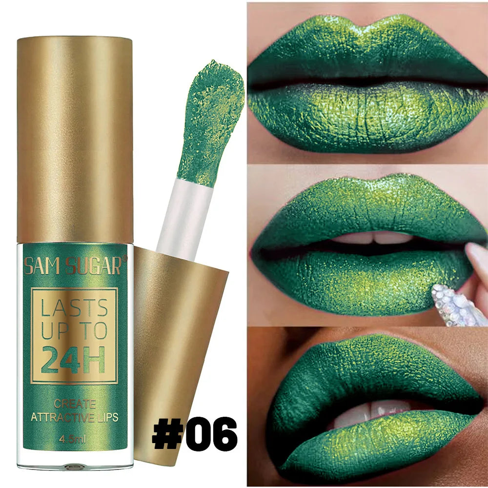 SAM SUGAR Chameleon Lip Gloss – 6 Shades Pearl Shine Waterproof
