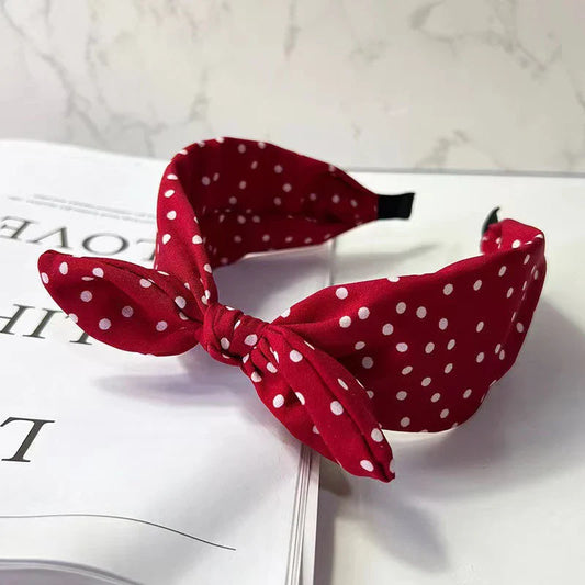 Polka Dot Bow Headband – Non-Slip Hair Hoop for Women & Girls Hair Headband Oasis Select
