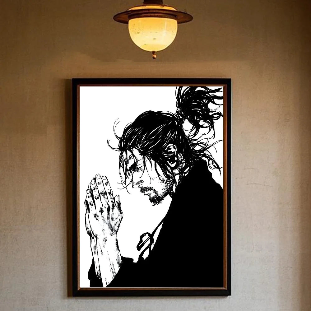 Vagabond Manga Poster – HD Waterproof Sticky Wall Art Decor Manga Wall Poster Peaceful Pleasures Health and Wellness