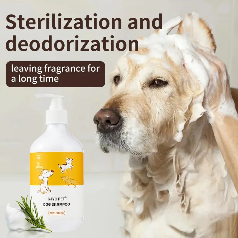 Dog Shampoo Conditioner Pet Bath Pet Shower Gel Soft General Bathing Supplies Sterilization Deodorant Fragrant Itching 500ML Peaceful Pleasures Health and Wellness