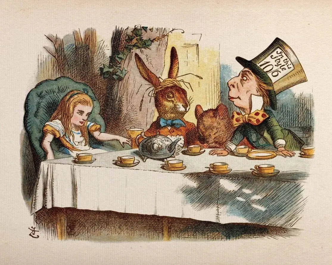 Wonderland Retro Fairy Tale Canvas Wall Art for Kids Room