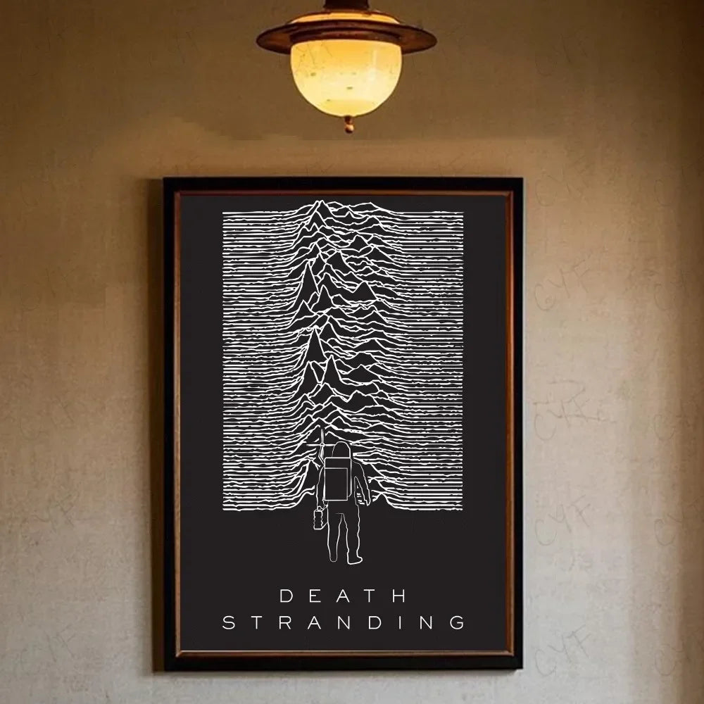 Joy Division British Post Punk Band Canvas Poster Minimalist Aesthetic Wall Art Print Modern Living Room Home Decor Peaceful Pleasures Health and Wellness z10 30x40cm Unframed