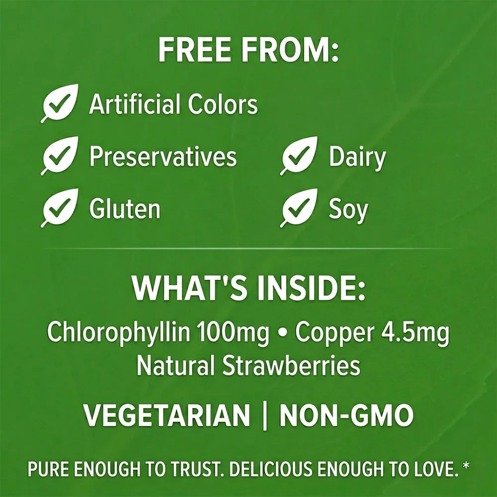 DETOXXTRA Chlorophyll Gummies 100mg – Detox, Deodorizer & Immunity