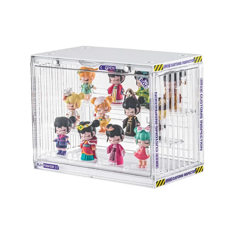 34x31.5x23cm Large Box Storage Display Rack Home Office Transparent Display Cabinet Acrylic Material Bubble Mat Doll Display Box Peaceful Pleasures Health and Wellness