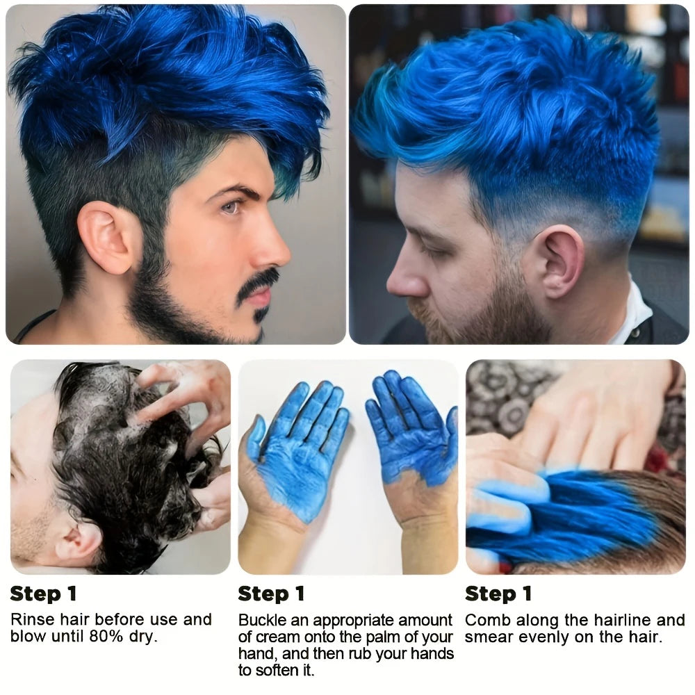 Hair Color Dye Wax Cream | Temporary Color for Halloween, Cosplay, Carnival & Daily Styling Peaceful Pleasures Health and Wellness