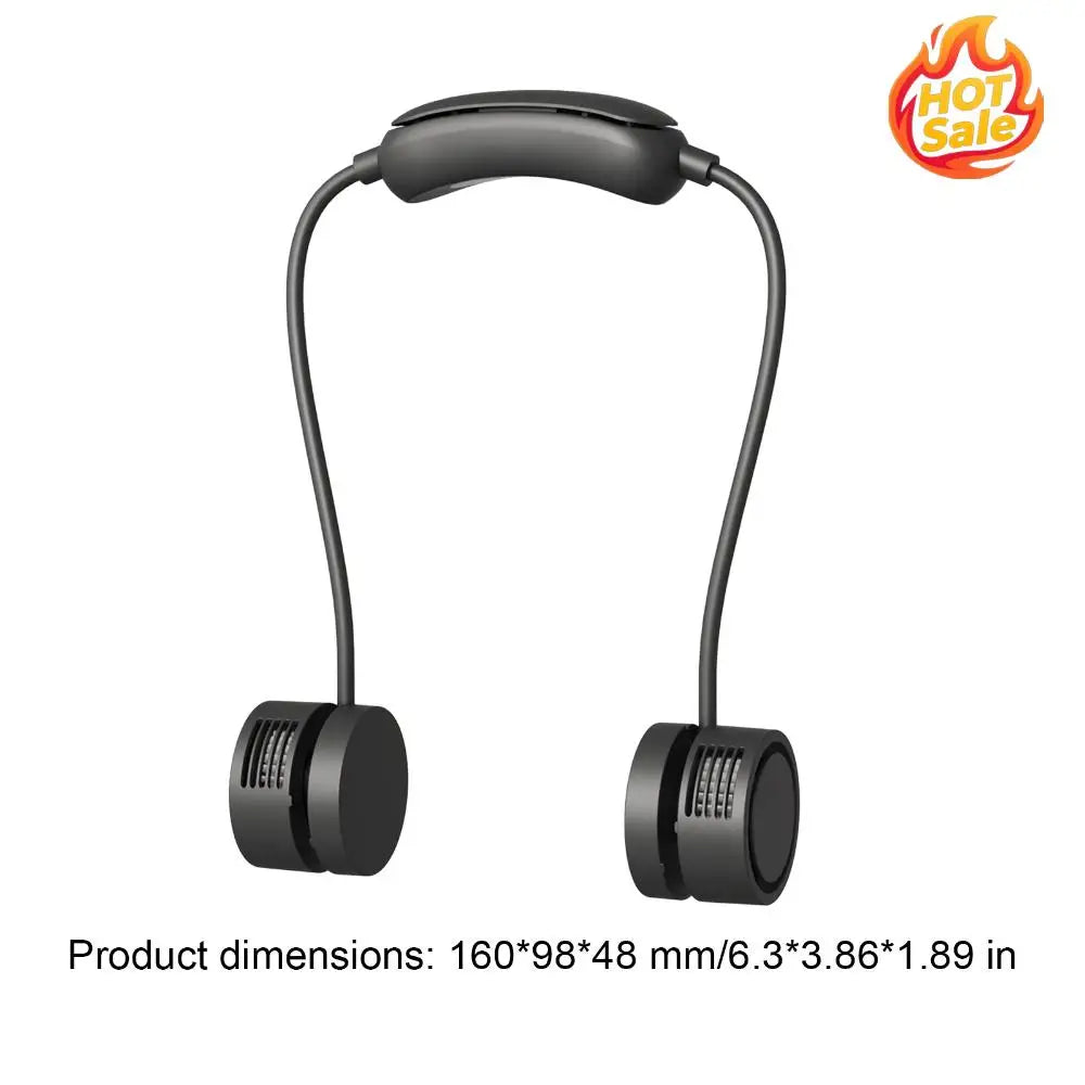 Portable Bladeless Neck Fan – 3 Speeds, 360° Cooling Rechargeable