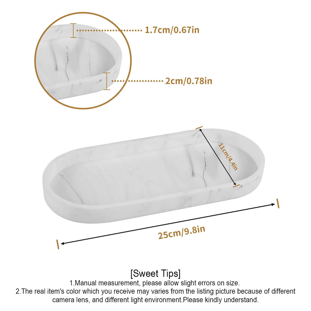 Oval Soap Dispenser Tray, Bathroom Vanity Tray, 9.8" Kitchen Counter Trays, Silicone Bathroom Tray for Counter, Toilet Tank Tray Peaceful Pleasures Health and Wellness