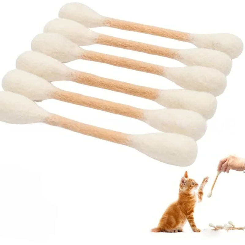 Cotton Swab Catnip Toy 6-Pack | Kitten Biting & Teeth Cleaning