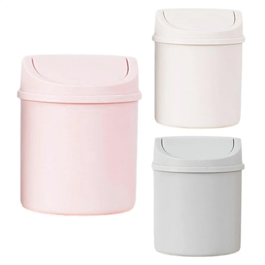 Mini Desktop Trash Can with Lid – Small Desk Waste Bin Desktop Trash Can Peaceful Pleasures Health and Wellness