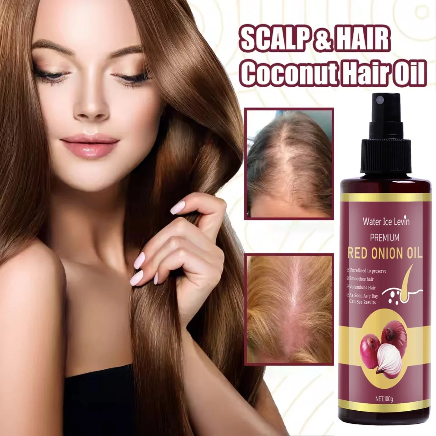 Red Onion Hair Oil – Moisturizing & Smoothing Essence 100g