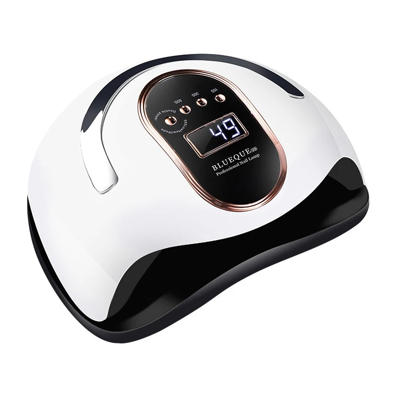 Gel UV LED Nail Lamp Nail Dryer 168W Gel Polish UV LED Light With Portable Handle Dryer Uv Led Nail Lamp Peaceful Pleasures Health and Wellness WHITE US