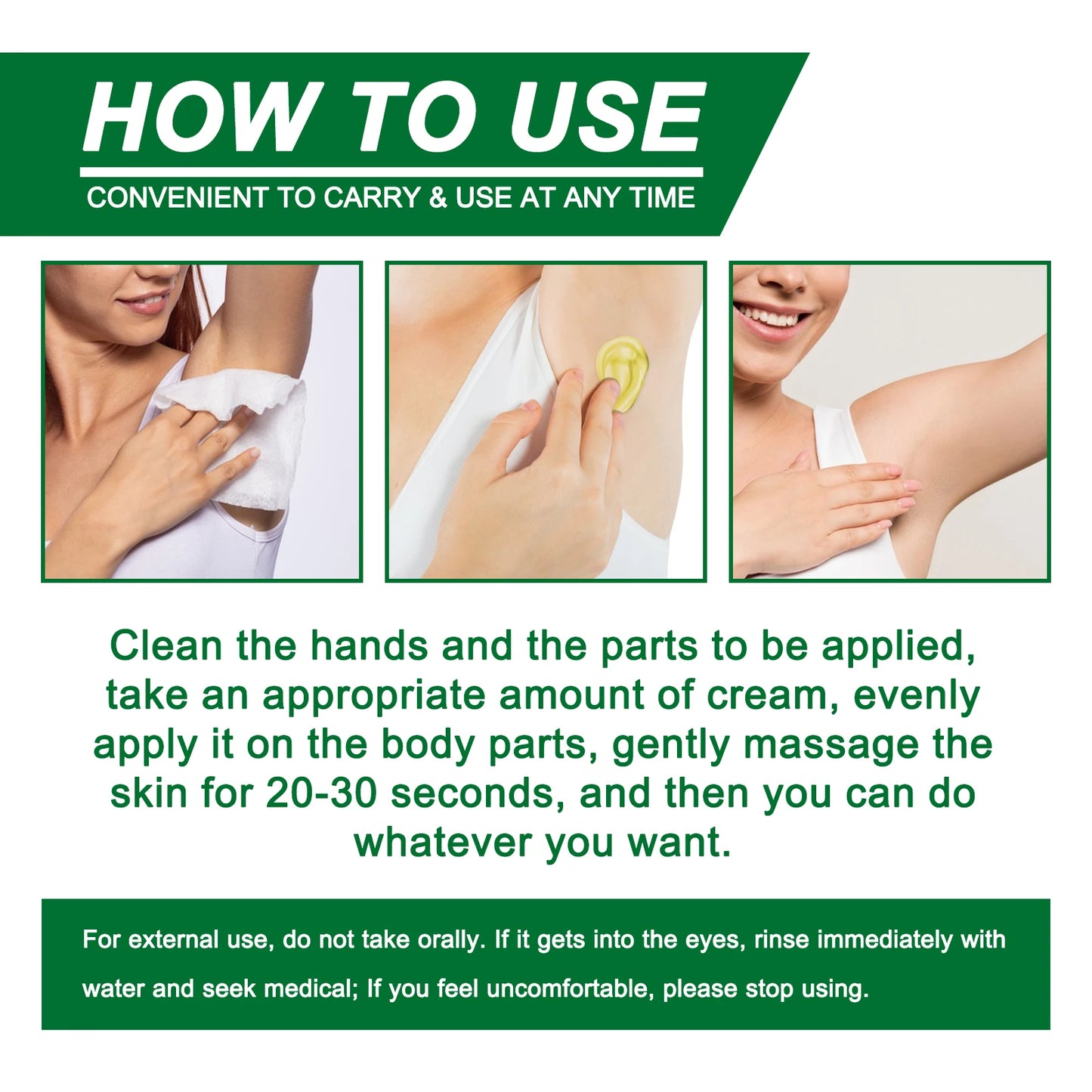 Armpit Deodorant Cream Shea Butter Solid Balm – 10g Odor Control