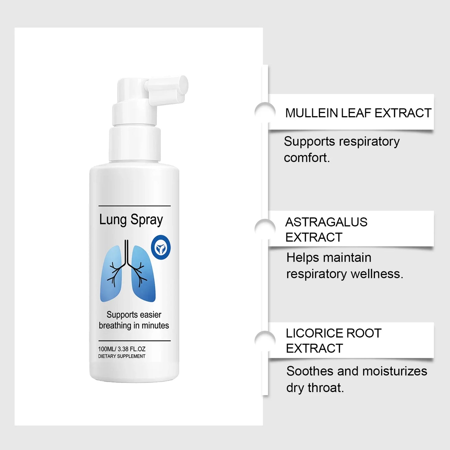 Organic Herbal Throat & Respiratory Mist Spray 100ml